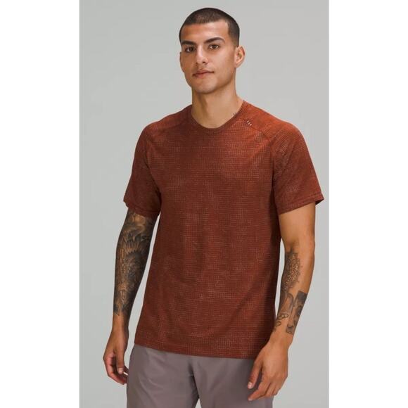 Lululemon Metal Vent Tech 2.0 T-Shirt Mens XL Rust Performance Workout Gym - Picture 1 of 8